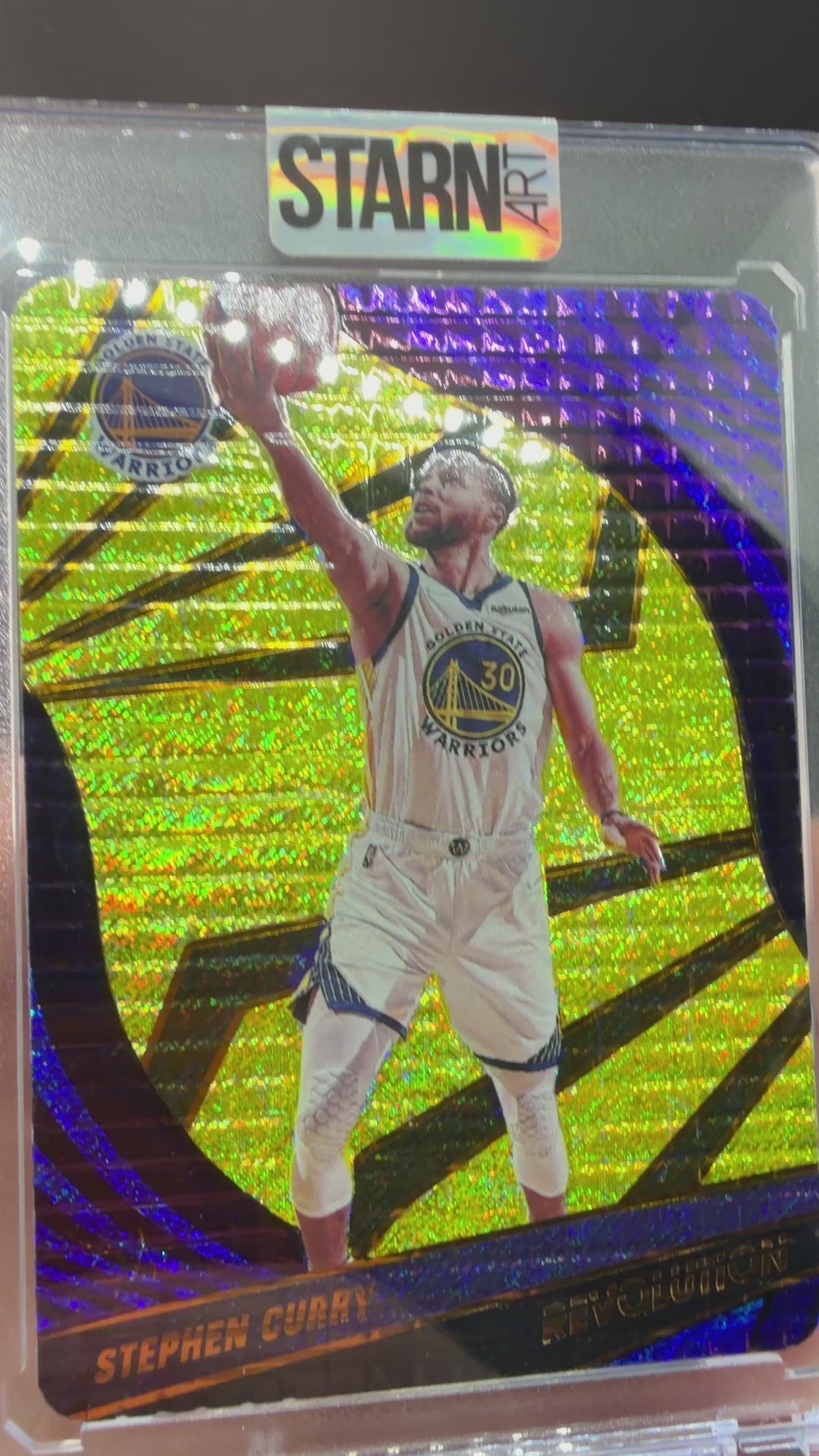 Stephen Curry Custom 1/1 Baseball Card Art - Painted and Embossed (Copy)