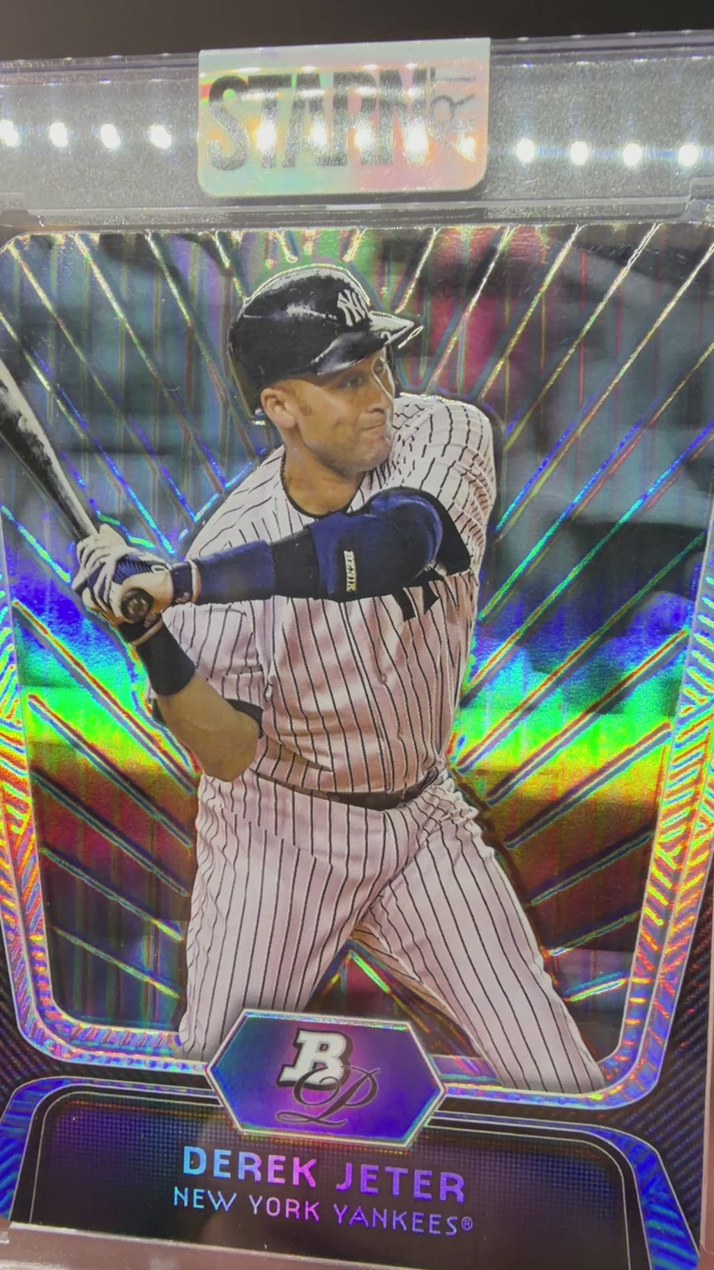Derek Jeter Custom 1/1 Baseball Card Art - Painted and Embossed