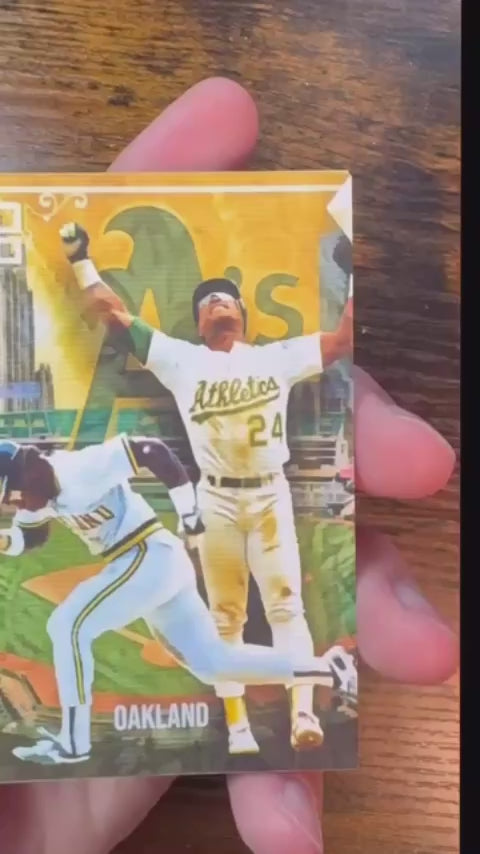 Rickey Henderson Baseball Card Art – 9-Card Puzzle Set – Handmade Limited Edition Sports Collectible (Only 10 Sets Made)