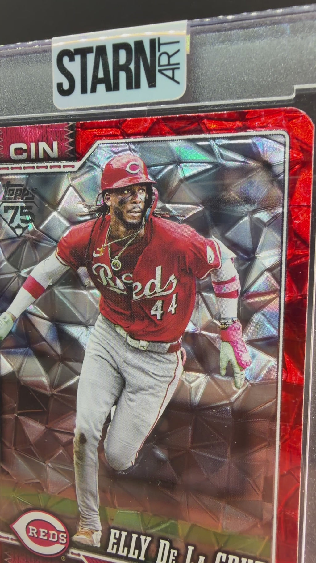 Elly De La Cruz Custom 1/1 Baseball Card Art - Painted and Embossed