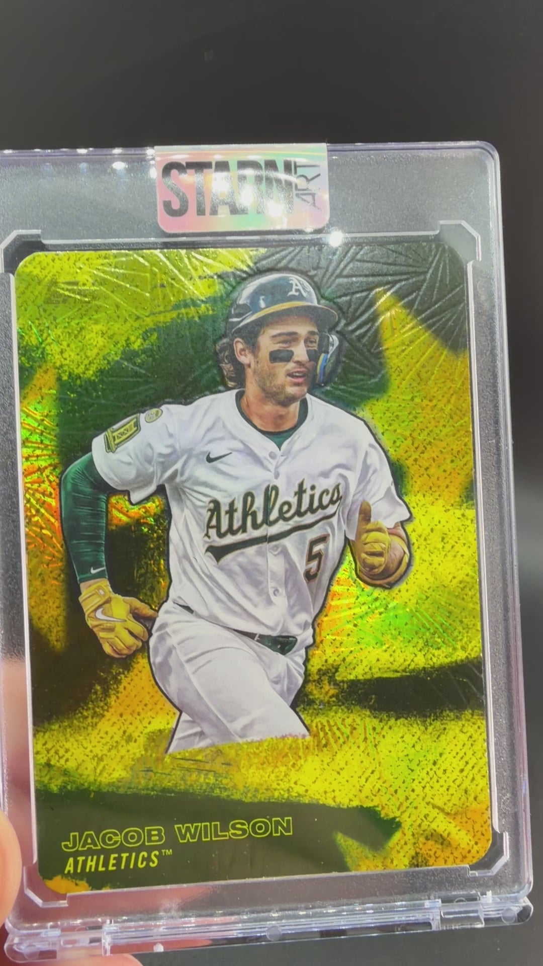 Jacob Wilson Custom 1/1 Baseball Card Art - Painted and Embossed