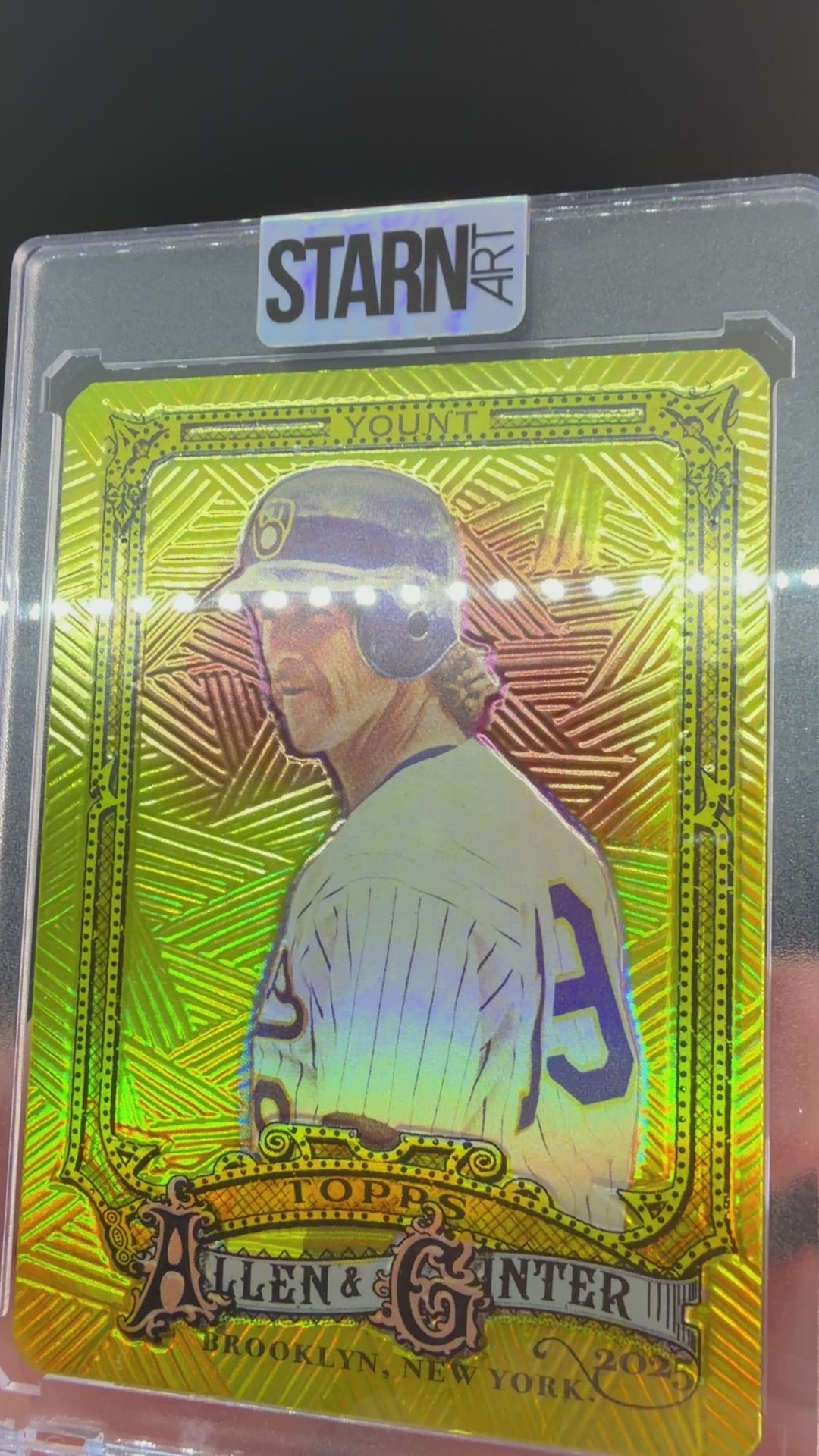 Robin Yount 1/1 Baseball Card Art - Painted and Embossed