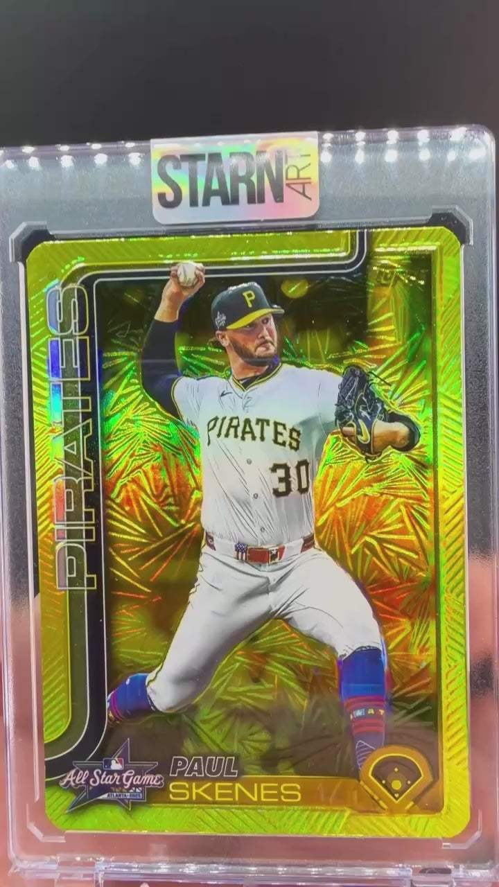 Paul Skenes Custom 1/1 Baseball Card Art - Painted and Embossed