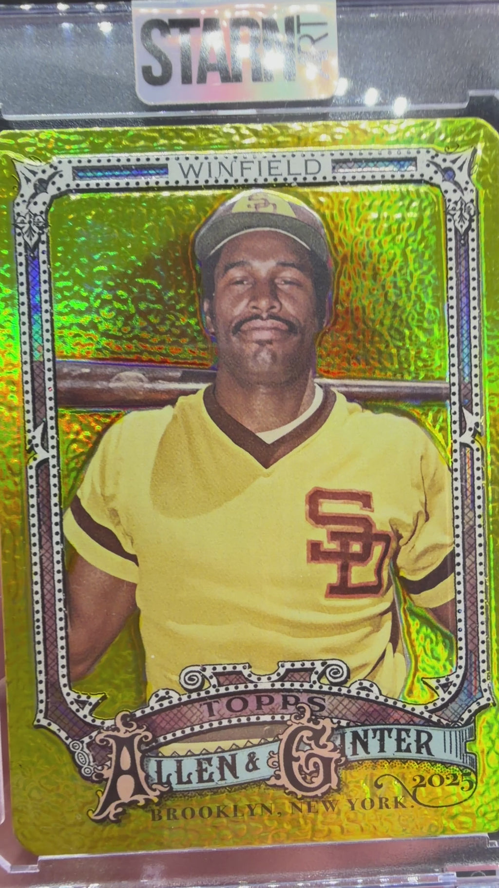 Dave Winfield 1/1 Baseball Card Art - Painted and Embossed