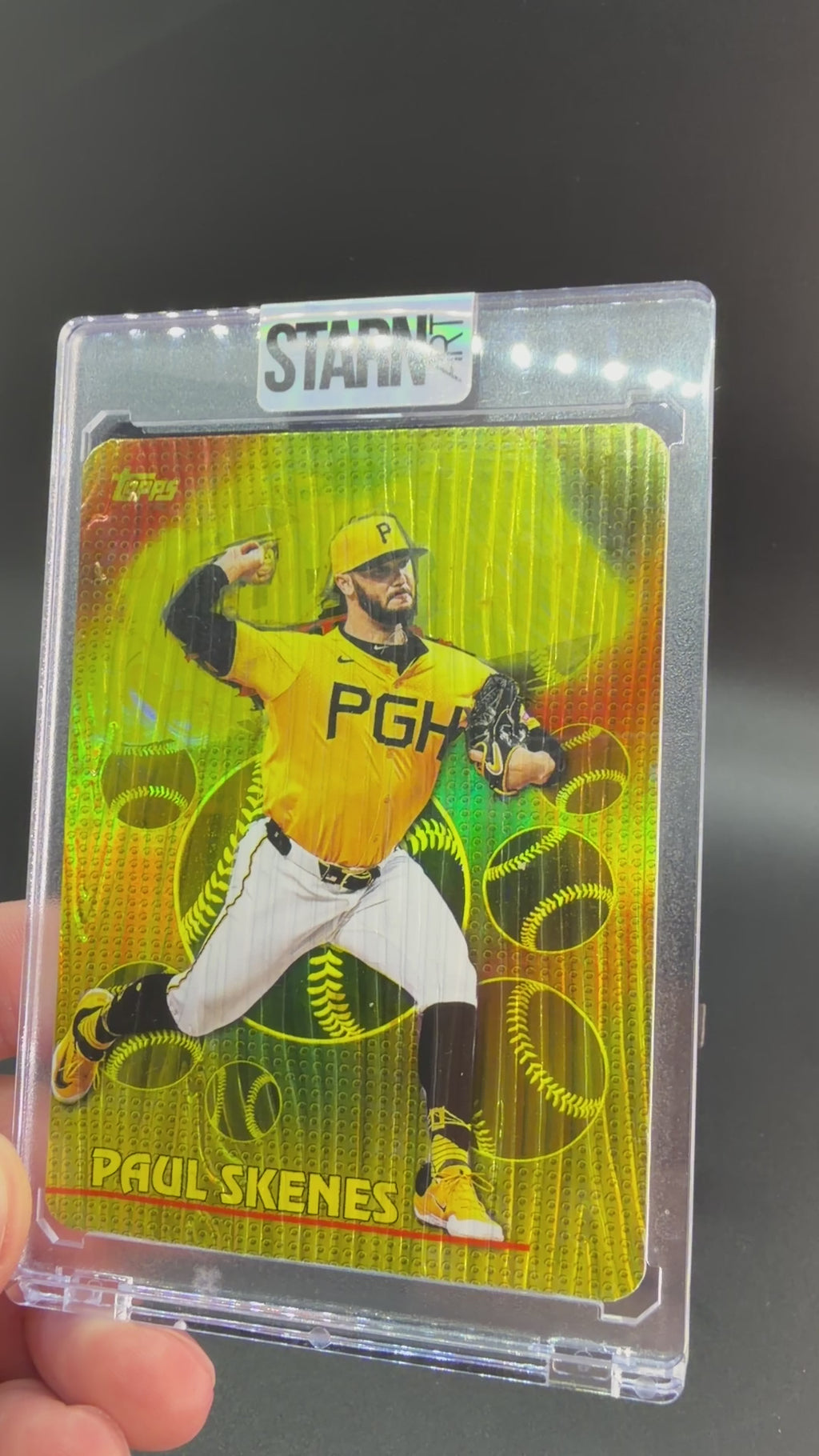 Paul Skenes Custom 1/1 Baseball Card Art - Painted and Embossed