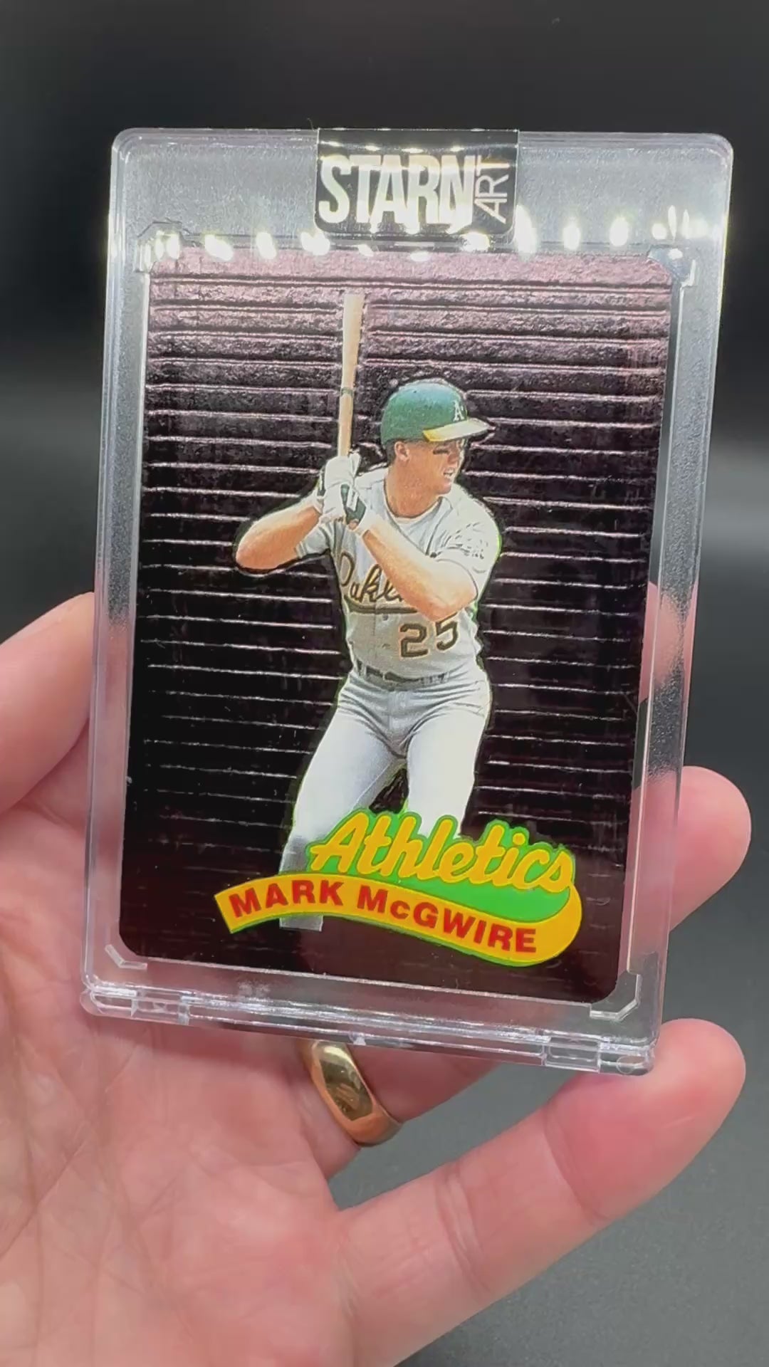 Mark McGwire Custom 1/1 Baseball Card Art - Painted and Embossed
