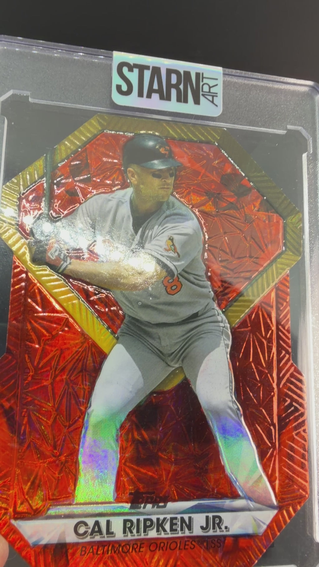 Cal Ripken Jr. Custom 1/1 Baseball Card Art - Painted and Embossed