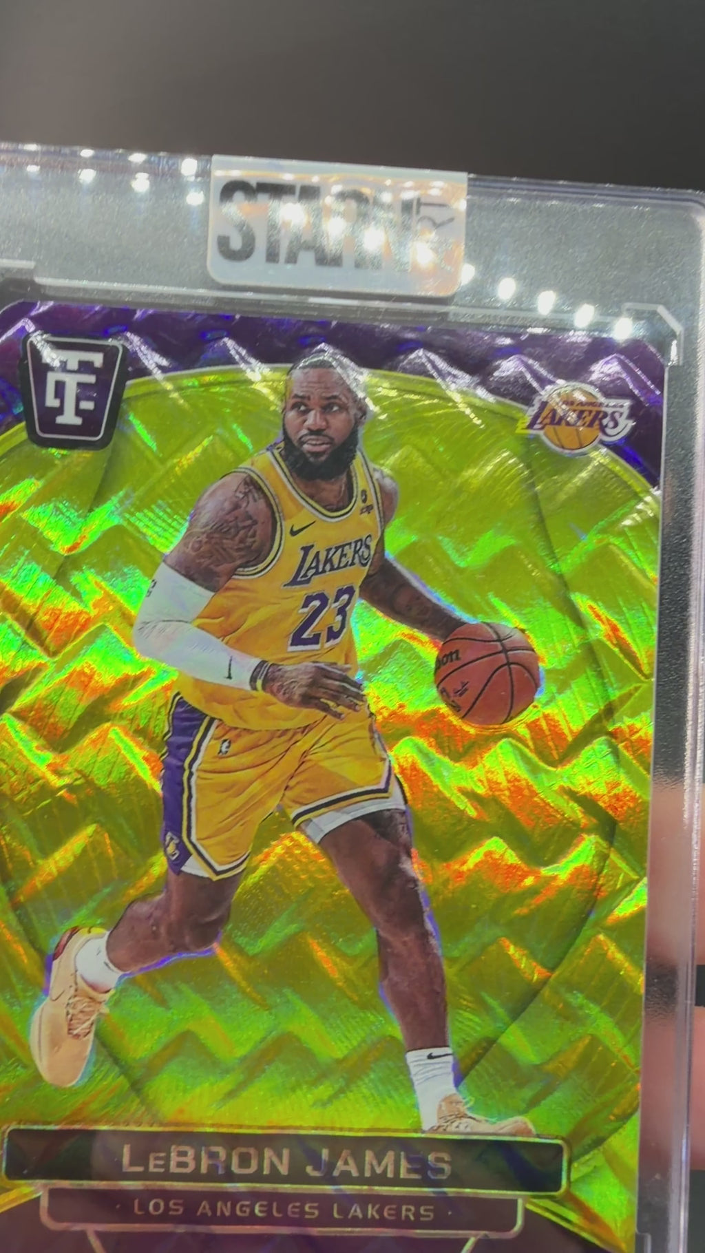LeBron James Custom 1/1 Baseball Card Art - Painted and Embossed