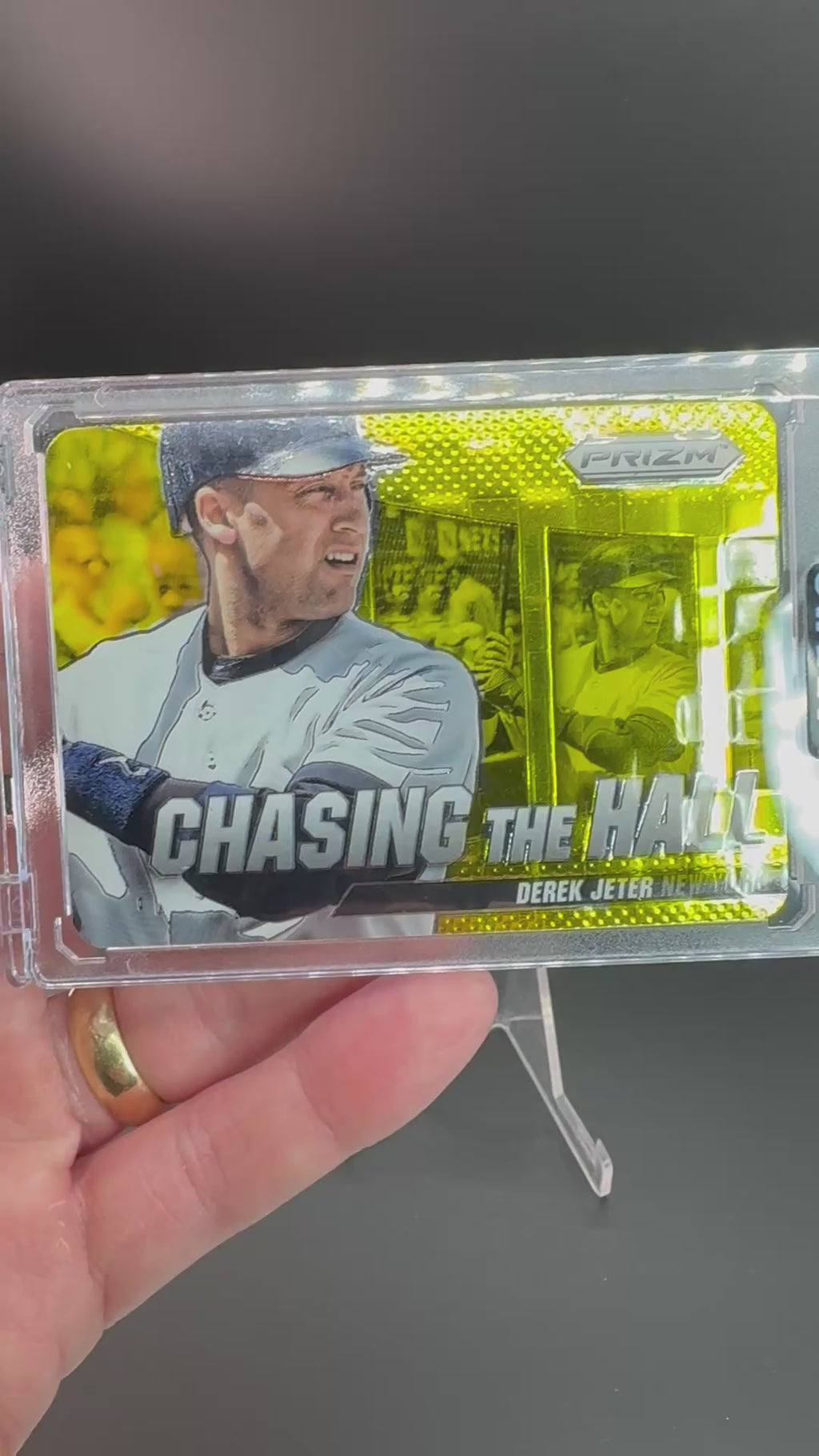 Derek Jeter Custom 1/1 Baseball Card Art - Painted and Embossed