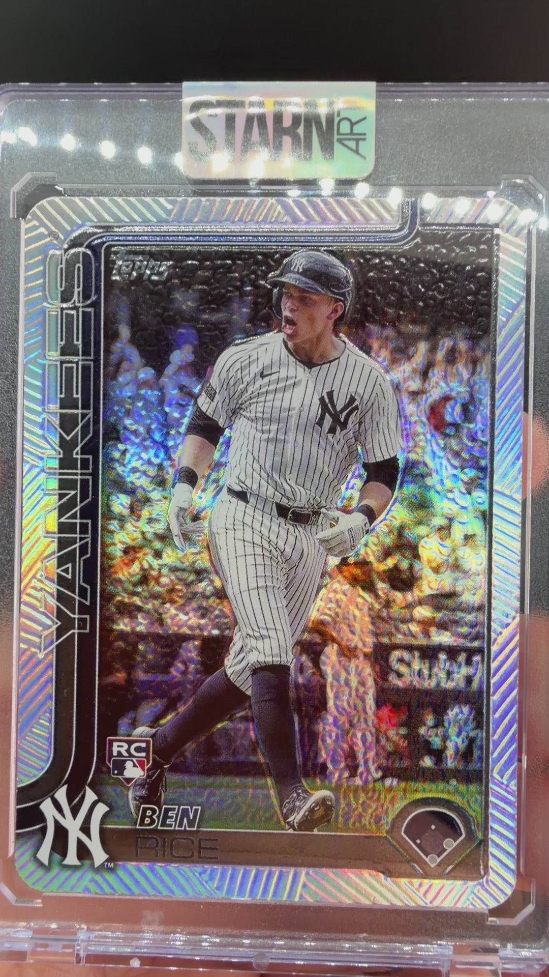 Aaron Judge Custom 1/1 Baseball Card Art - Painted and Embossed