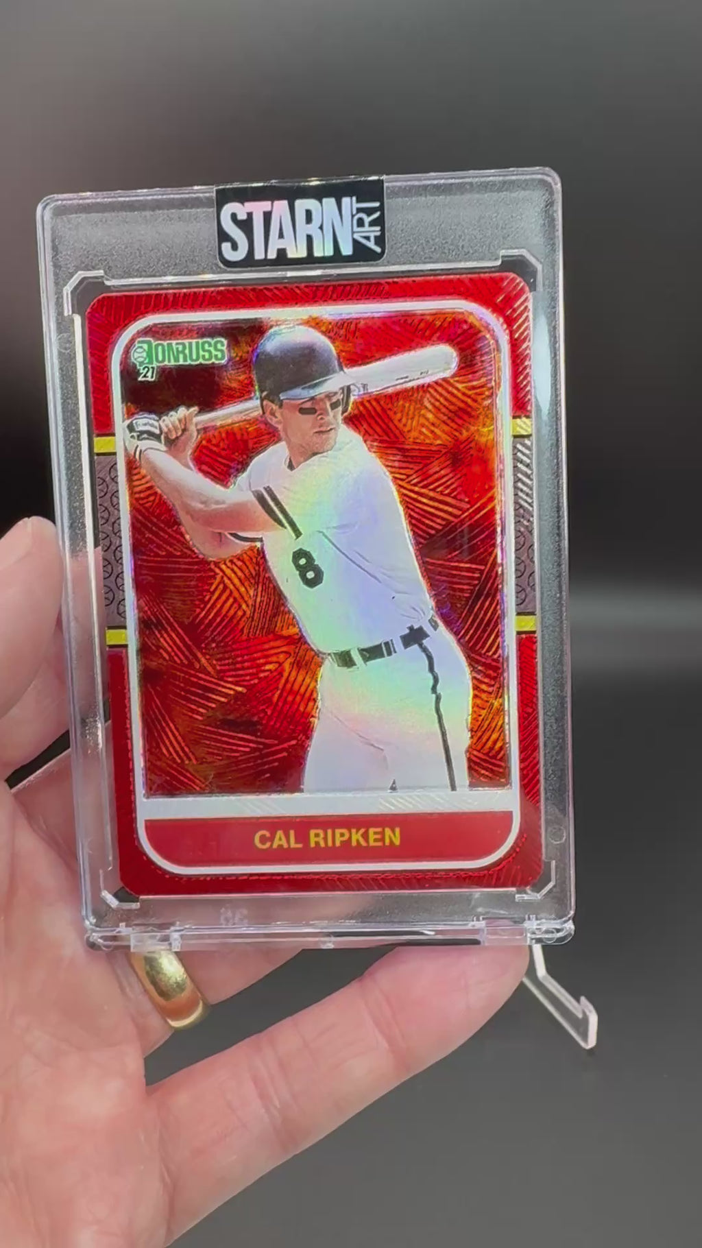 Cal Ripken Jr. Custom 1/1 Baseball Card Art - Painted and Embossed