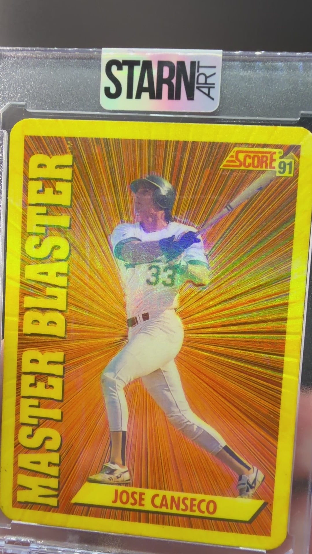 Jose Canseco Custom 1/1 Baseball Card Art - Painted and Embossed