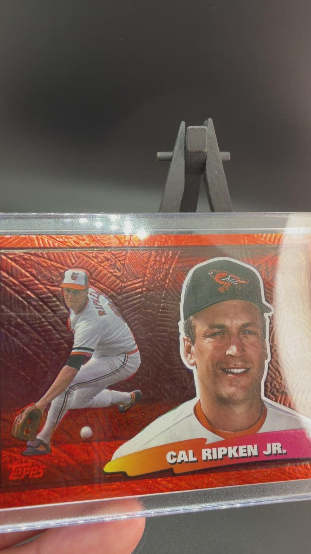 Cal Ripken Jr. Custom 1/1 Baseball Card Art - Painted and Embossed