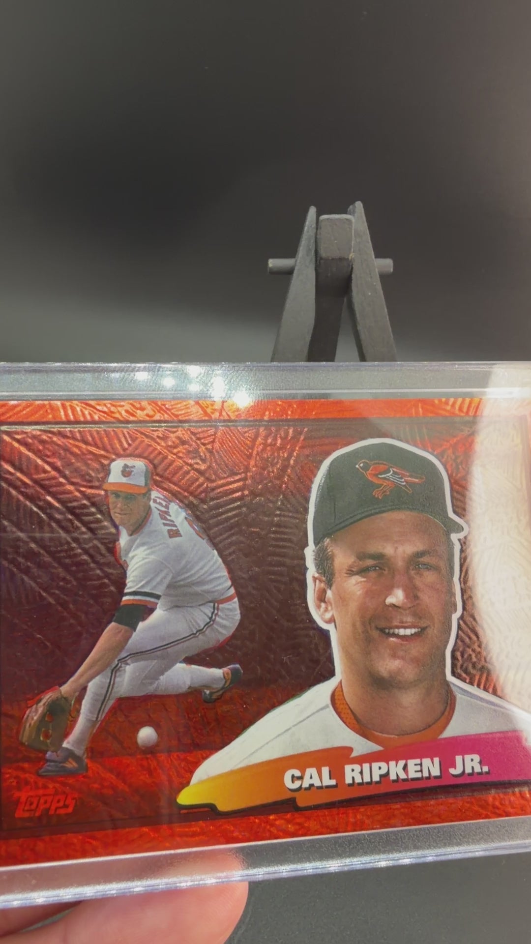 Cal Ripken Jr. Custom 1/1 Baseball Card Art - Painted and Embossed