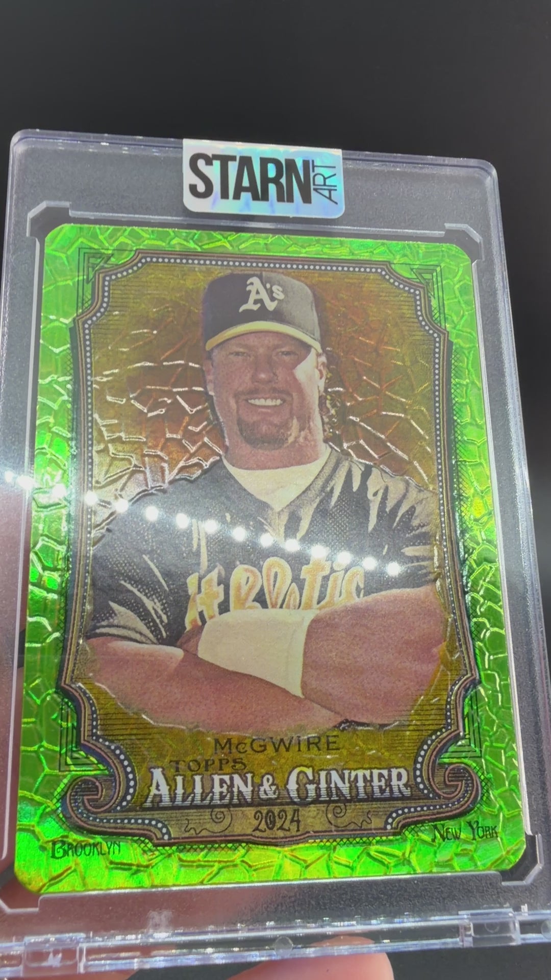 Mark McGwire Custom 1/1 Baseball Card Art - Painted and Embossed