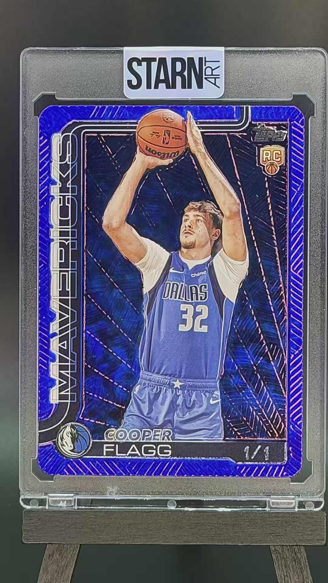 Cooper Flagg Custom 1/1 Basketball Card Art - Painted and Embossed