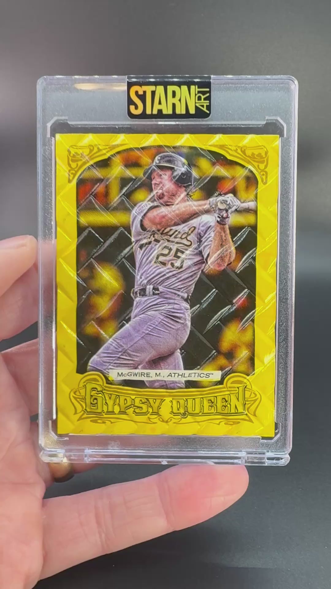 Mark McGwire Custom 1/1 Baseball Card Art - Painted and Embossed
