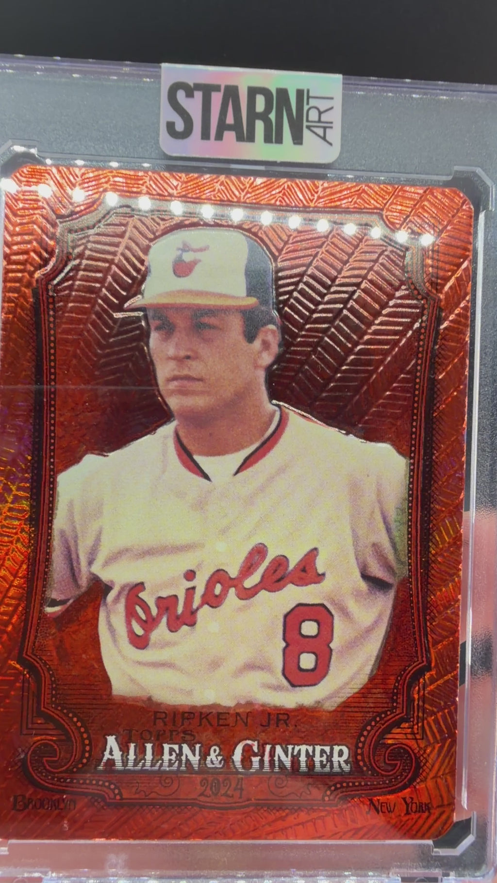 Cal Ripken Jr. Custom 1/1 Baseball Card Art - Painted and Embossed