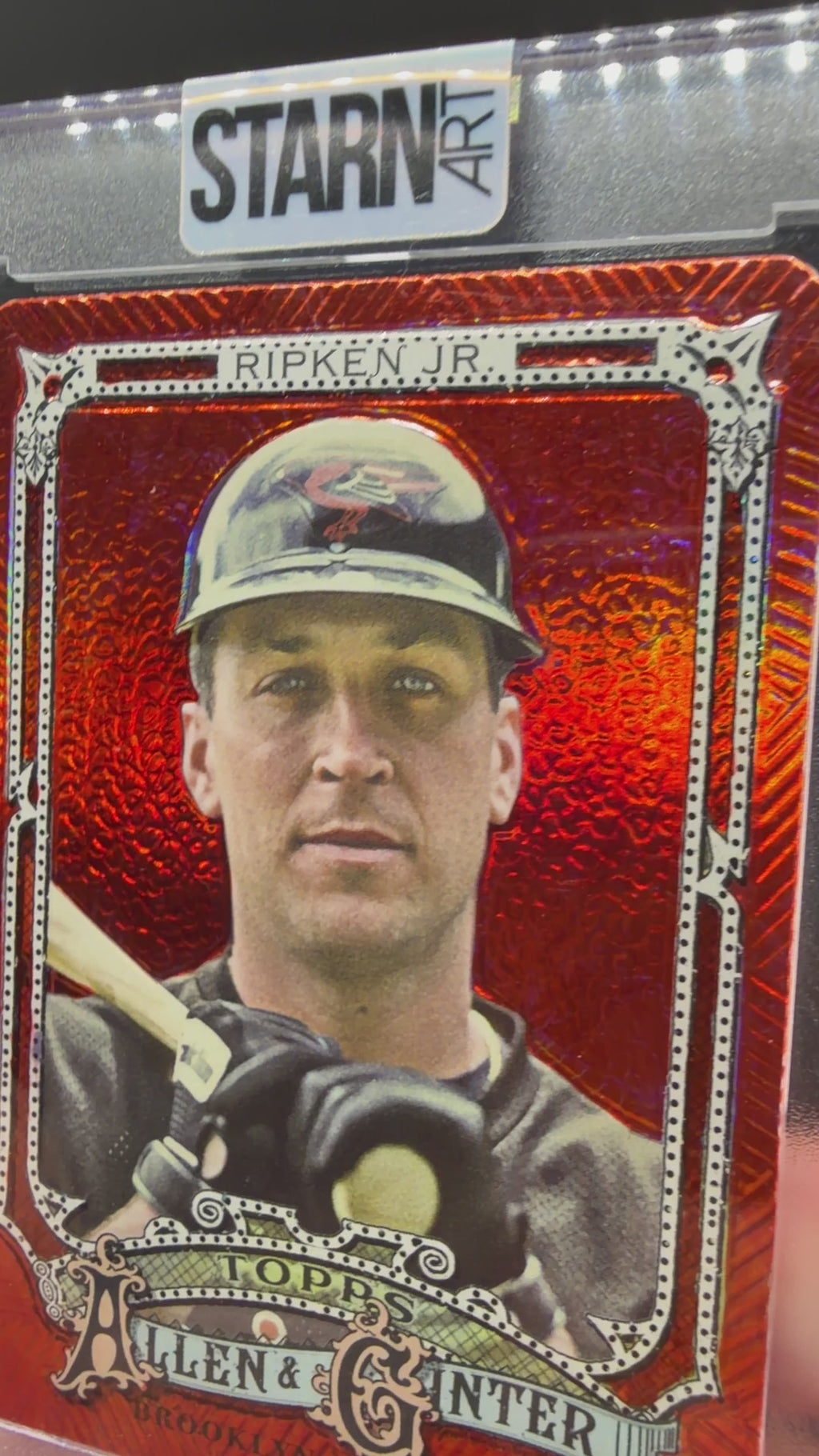 Cal Ripken Jr. Custom 1/1 Baseball Card Art - Painted and Embossed