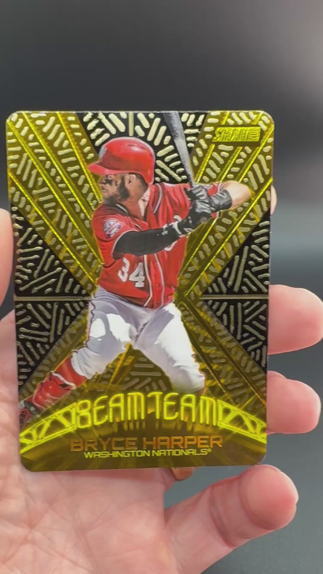 Bryce Harper Custom 1/1 Baseball Card Art - Painted and Embossed